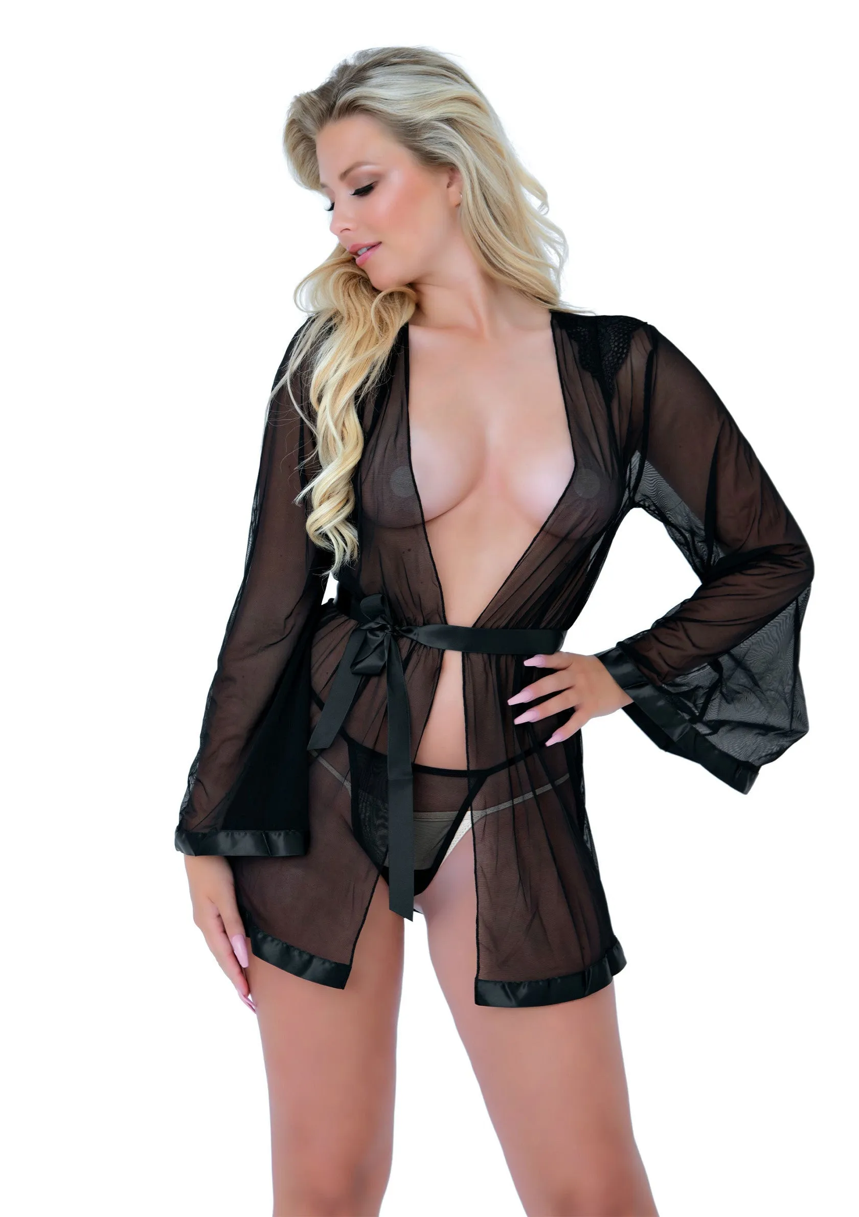 Sheer Kimono and String