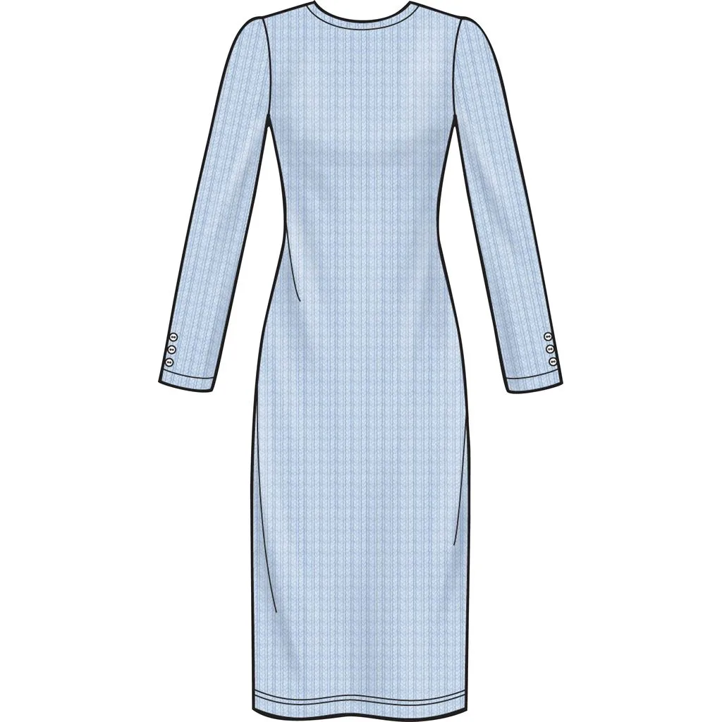 Simplicity Sewing Pattern S8982 Misses' Knit Two Piece Sweater Dress, Tops, Skirts