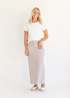 Stella Lilac Denim Maxi Skirt