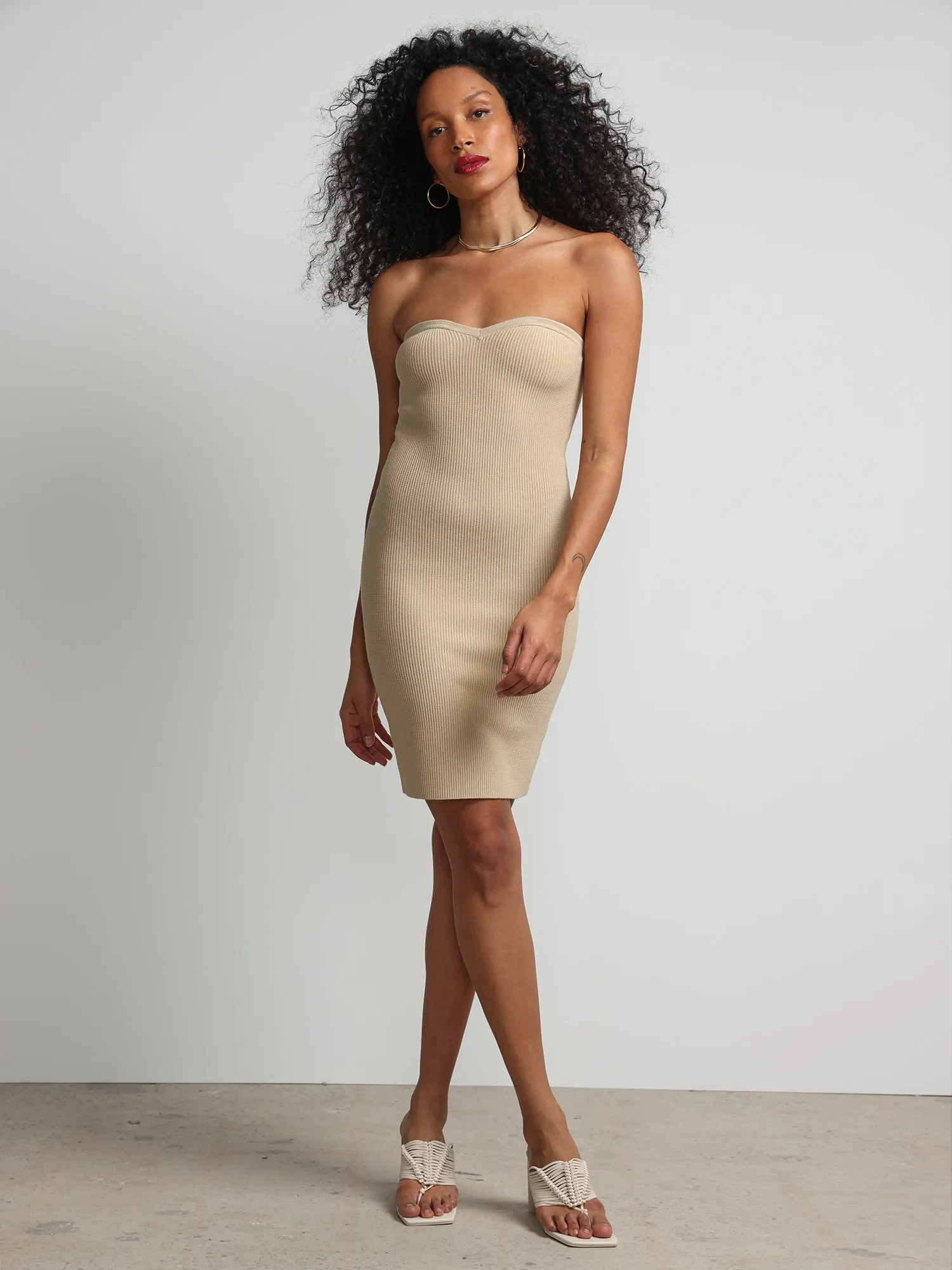 Strapless Contour Sweater Dress