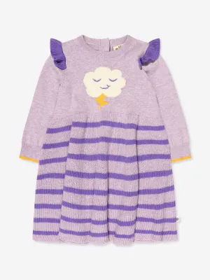 The Bonnie Mob Girls Knited Cloud Dress in Purple