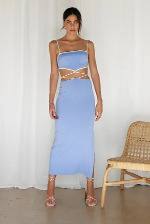 To Be Yours Maxi Skirt Blue