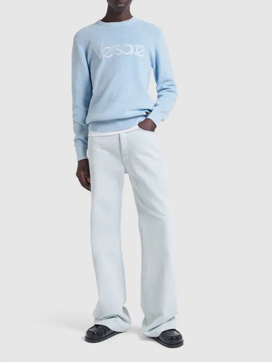 Versace   Logo crewneck sweater 