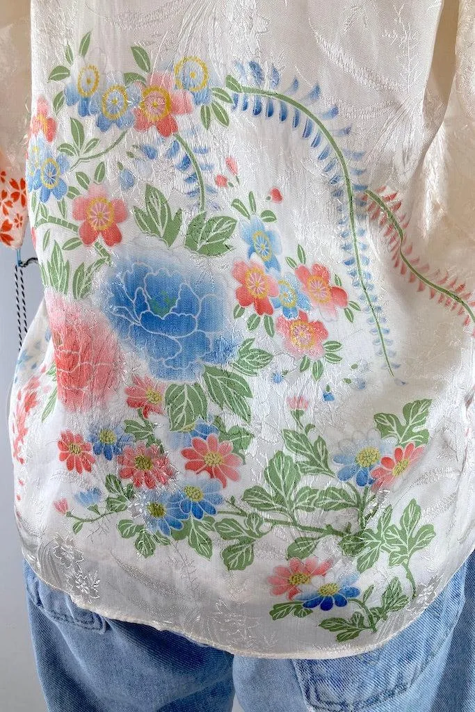 Vintage 1920s Silk Kimono Cardigan Top