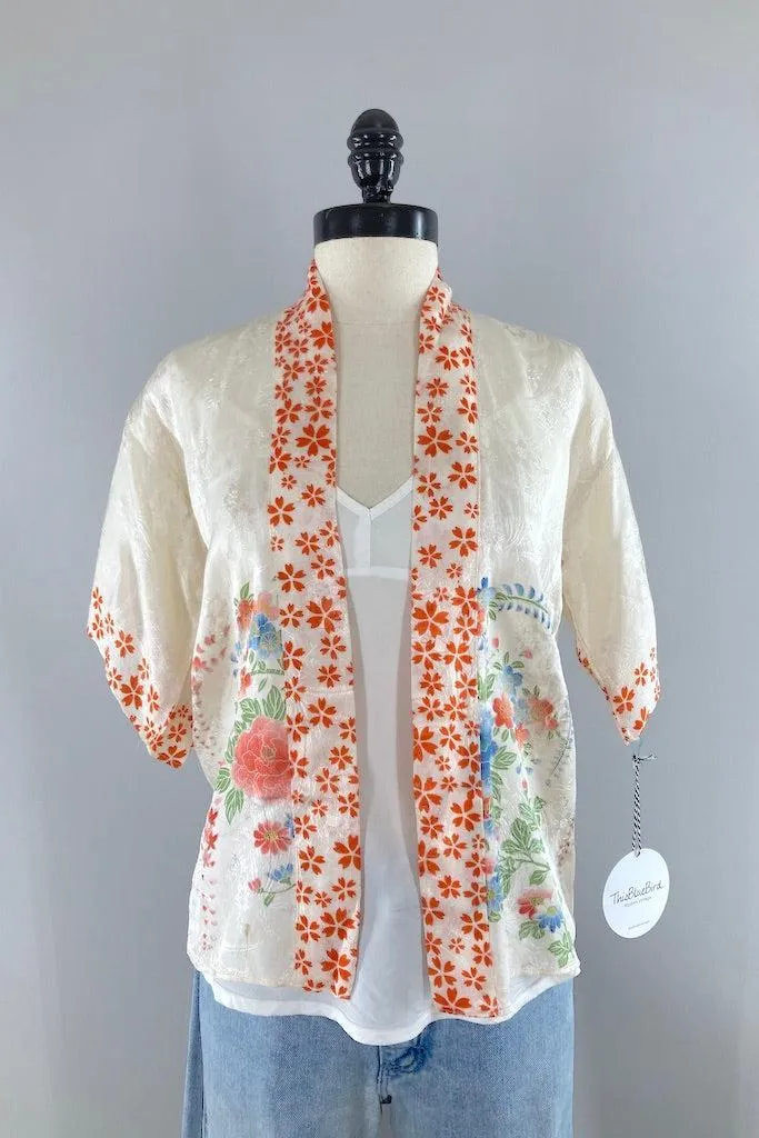Vintage 1920s Silk Kimono Cardigan Top