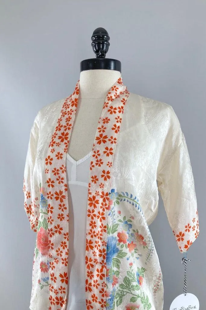 Vintage 1920s Silk Kimono Cardigan Top