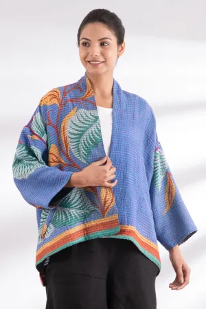 VINTAGE COTTON BBK KANTHA MINI KIMONO JACKET - bb2055-0006a -