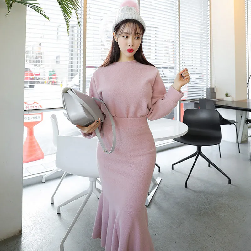 Women's Autumn/Winter Casual Two-Piece Sweater Dress