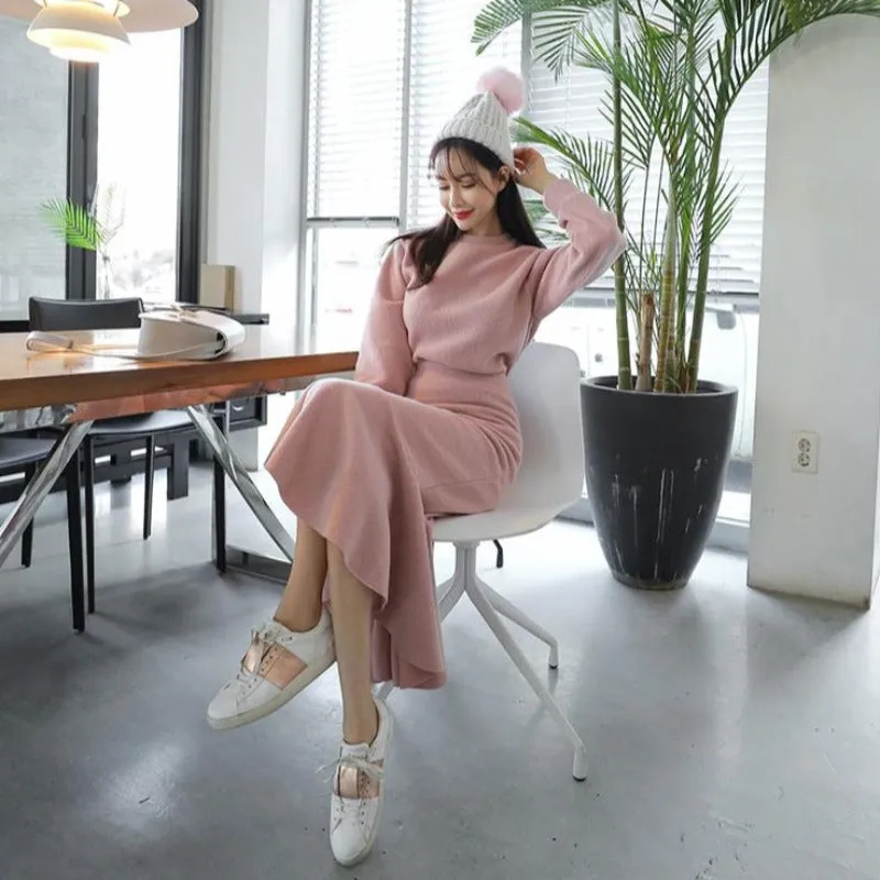 Women's Autumn/Winter Casual Two-Piece Sweater Dress