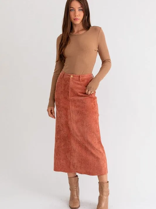Your Body, Your Style Corduroy Maxi Skirt