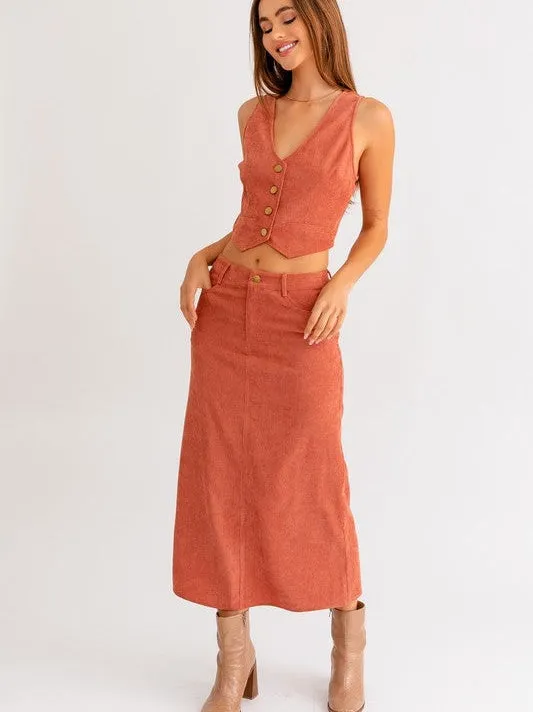 Your Body, Your Style Corduroy Maxi Skirt